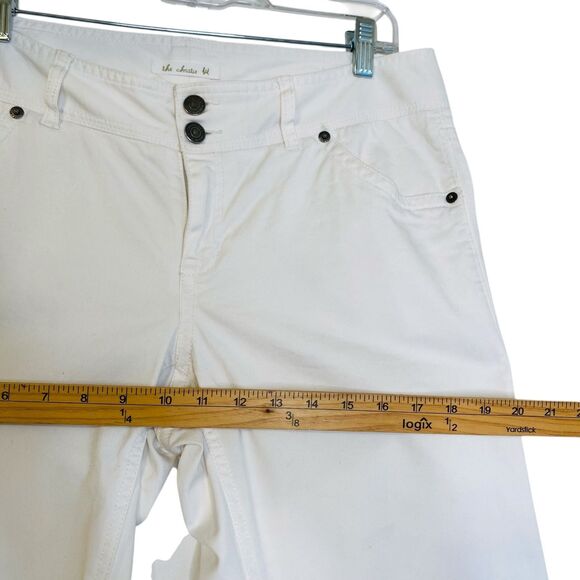 The Christie Fit Flare Jean 10 Tall White Mid Rise Chino Pant Nautical Coastal - Picture 7 of 12